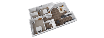 Velo Apartments | 2x1 Aspen Floor Plan | Denver, CO