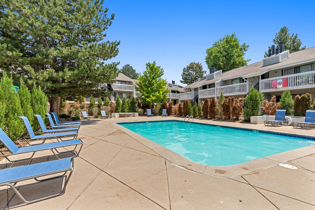 the swimming pool at our apartments