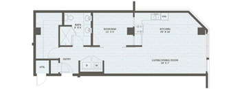 a floor plan of a white brick house with a porch and a staircase
