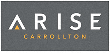 A logo with the word "ARISE" in large letters and "CARROLLTON" in smaller letters below it.