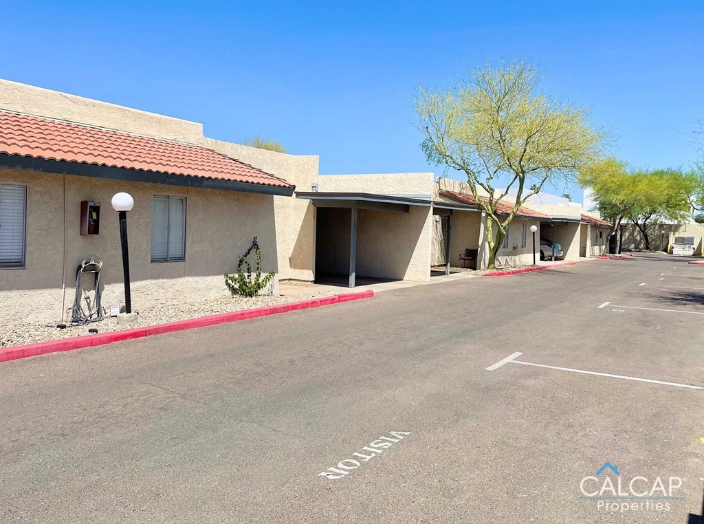 A sunny day at the Calcap properties with a clear blue sky.