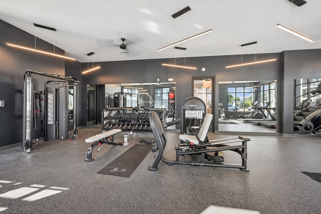 Fitness center at Sequel Apartments in Englewood CO