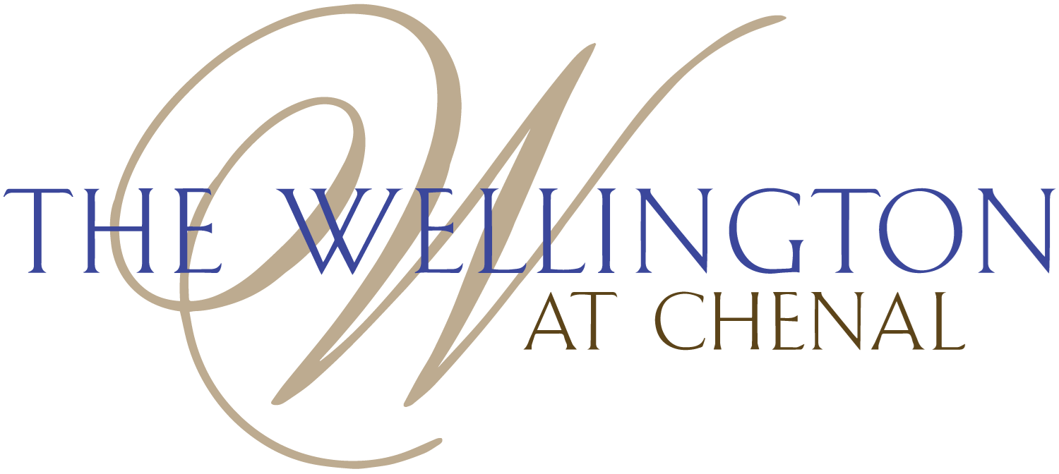 The Wellington at Chenal logo with a black background.