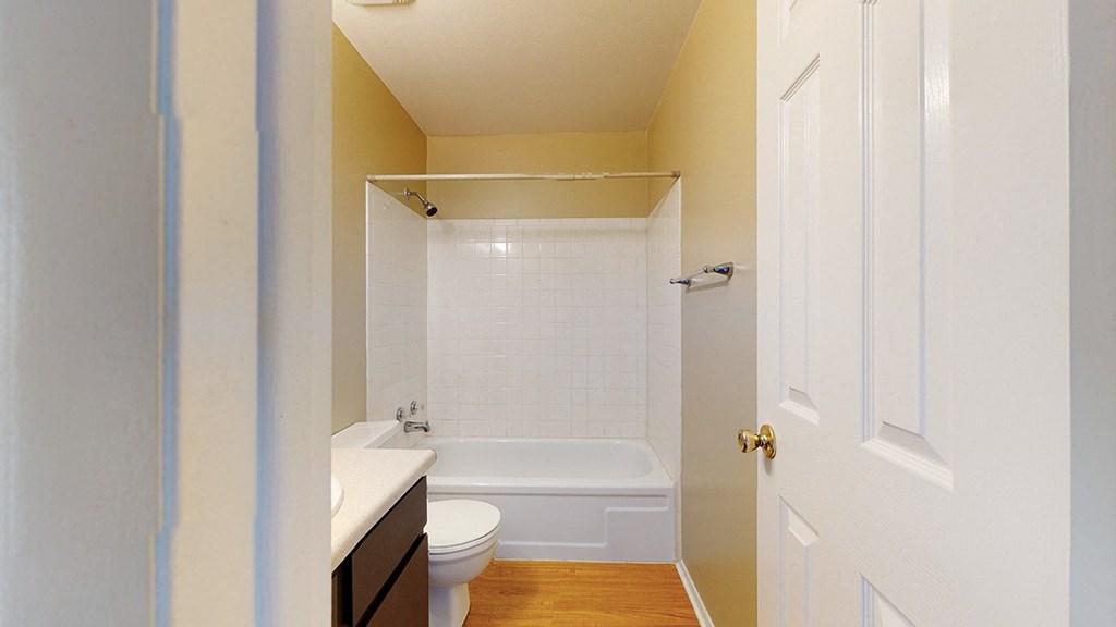 a bathroom with a tub and a toilet and a sink
