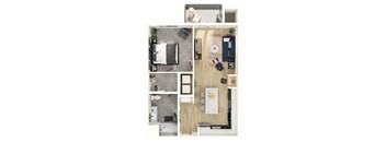 1 bed 1 bath A at Sterling Nashville West Apartments, Tennessee