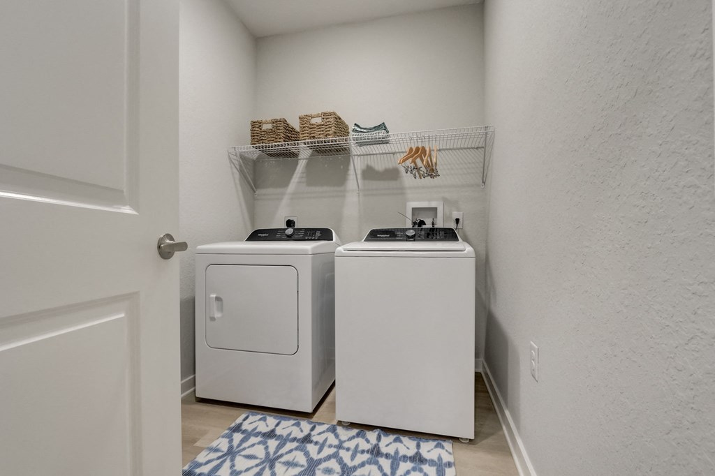 our apartments have a washer and dryer laundry room with two waswashers