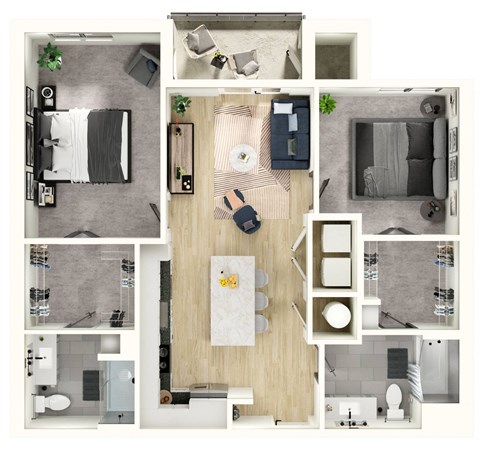 2 bed 2 bath at Sterling Nashville West Apartments, Nashville, 37209