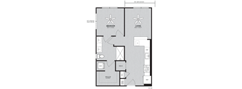 a floor plan of a bedroom apartment