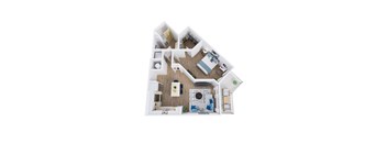bedroom floor plan an in 3d