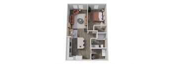 a floor plan of a one bedroom apartment