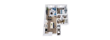 bedroom floor plan an open concept loft overlooking the living room and kitchen with a large eat in