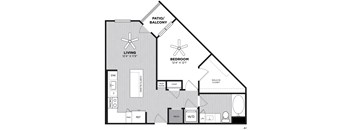 a floor plan of a bedroom apartment