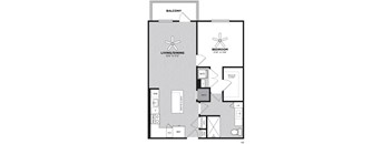 a floor plan of a bedroom apartment