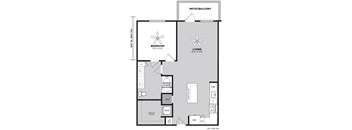 a floor plan of a bedroom apartment