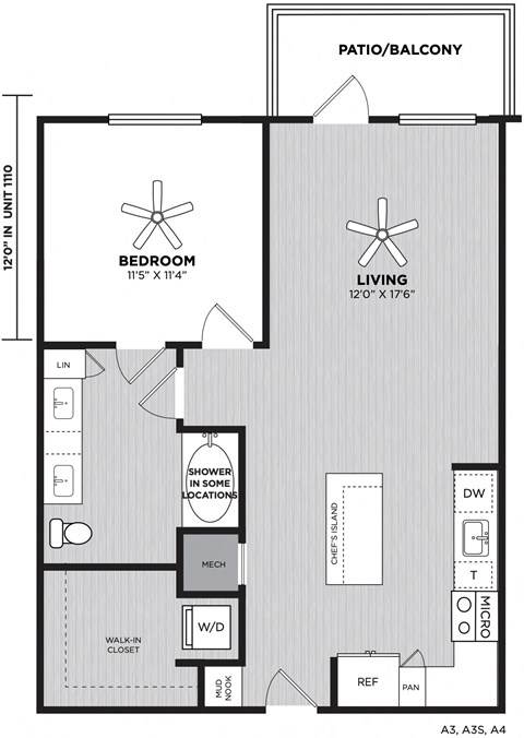 a floor plan of a bedroom apartment