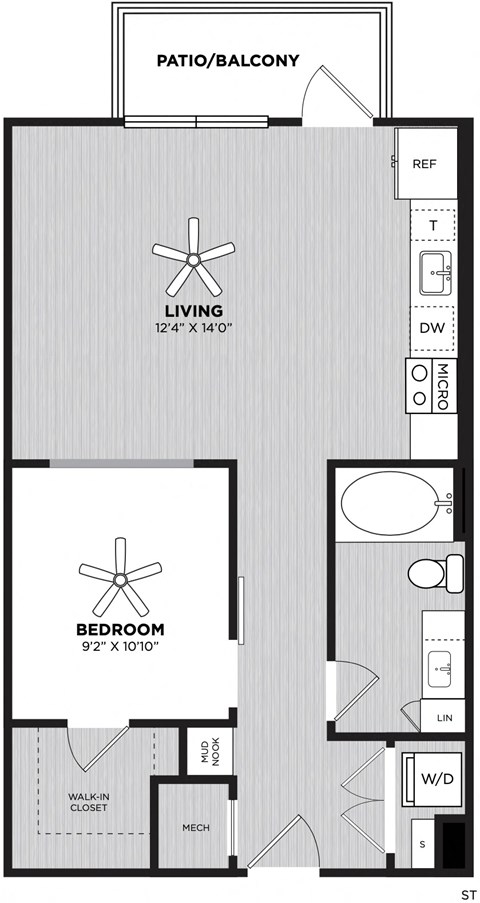 a floor plan of a bedroom apartment