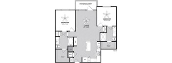 a floor plan of a bedroom apartment