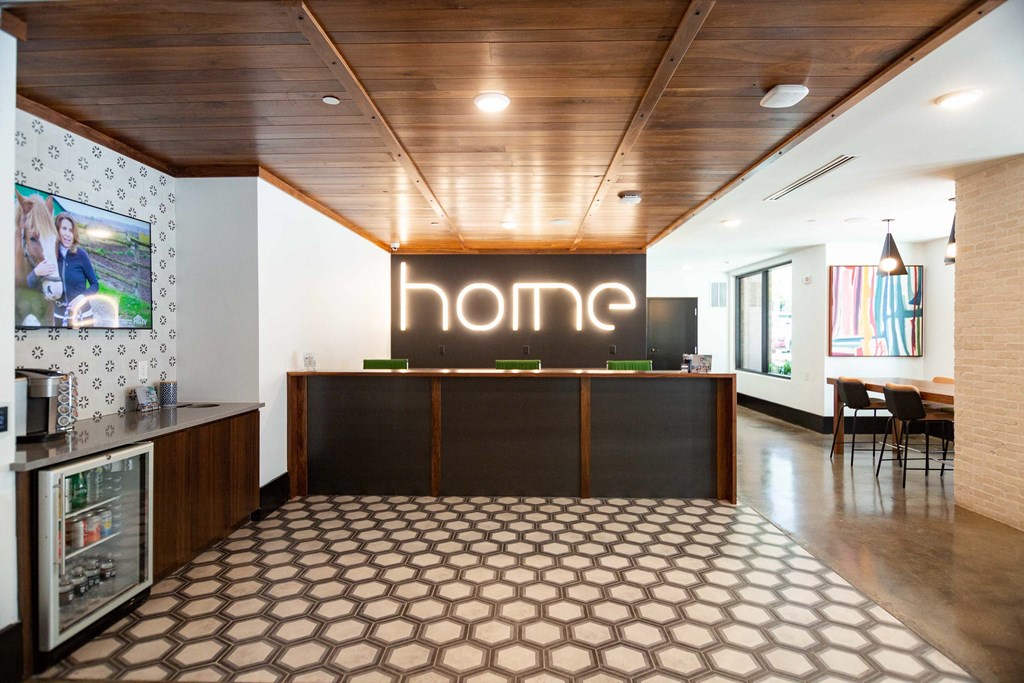 the lobby or reception area of home hotel