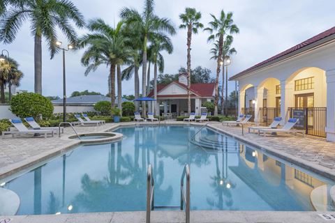 the swimming pool at the resort on longboat key