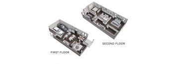 a floor plan of the first floor and the second floor