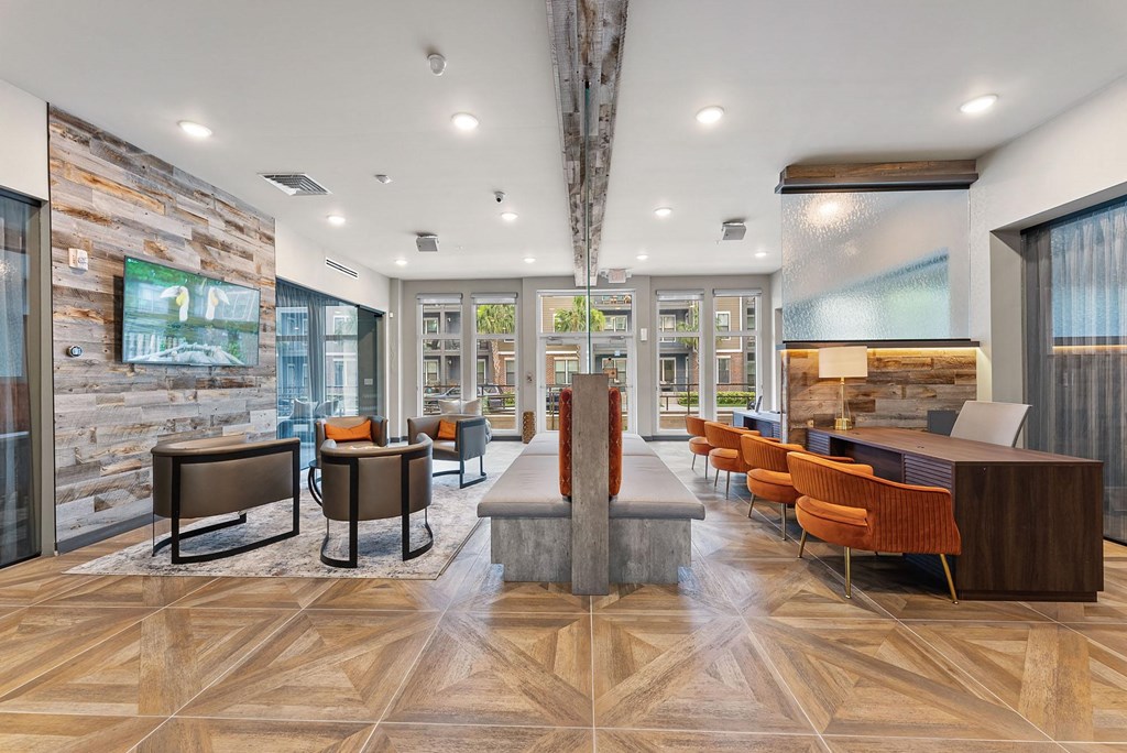 the lobby at the bradley braddock road station