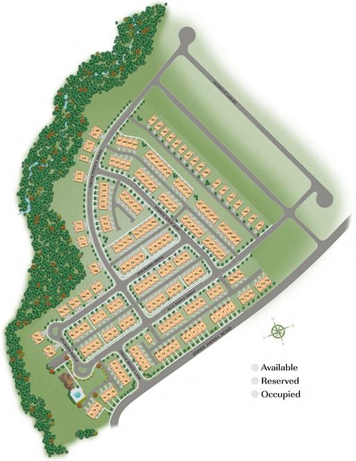 a site plan for a residential subdivision with a road and trees