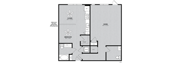 a floor plan of a two bedroom apartment at the residences at silver hill in suitland,