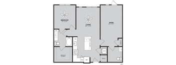 a floor plan of a bedroom apartment