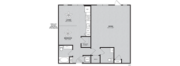a floor plan of a 2 bedroom apartment at the residences at silver hill in suitland,