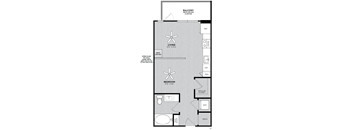a floor plan for a bedroom apartment.