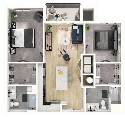 2 bed 2 bath C at Sterling Nashville West Apartments, Tennessee, 37209