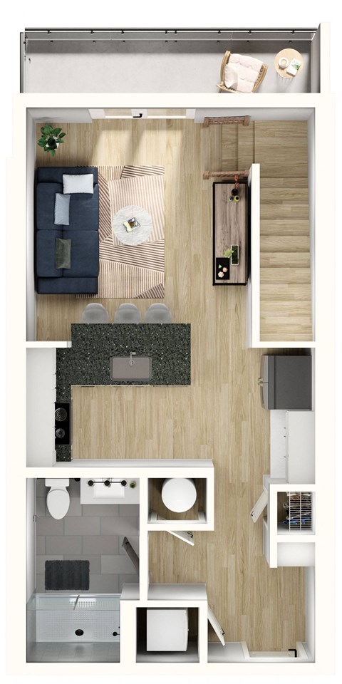 1 bed 1 bath B at Sterling Nashville West Apartments, Nashville, Tennessee