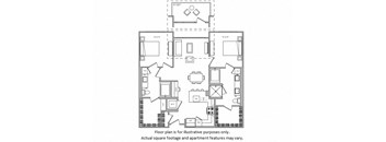 1 Bed H floor plan at Cannery Park by Windsor, California, 95112