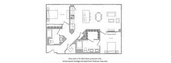 1 Bed I floor plan at Cannery Park by Windsor, 415 E Taylor St, 95112
