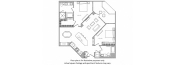 1 Bed K floor plan at Cannery Park by Windsor, CA, 95112