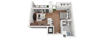Floor Plan at 1000 Speer by Windsor