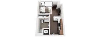 Floor Plan at 1000 Speer by Windsor