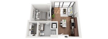 Floor Plan at 1000 Speer by Windsor