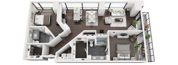 Floor Plan at 1000 Speer by Windsor