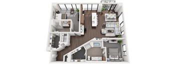 Floor Plan at 1000 Speer by Windsor