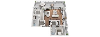 Floor Plan at 1000 Speer by Windsor