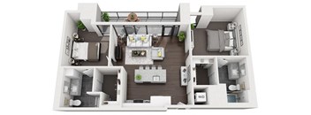 Floor Plan at 1000 Speer by Windsor