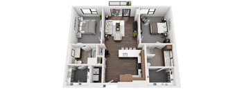 Floor Plan at 1000 Speer by Windsor