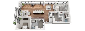 Floor Plan at 1000 Speer by Windsor
