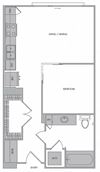C B floorplan at 1000 Grand by Windsor