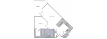 D floorplan at 1000 Grand by Windsor