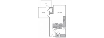 E floorplan at 1000 Grand by Windsor
