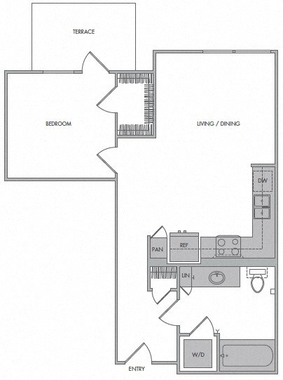 E floorplan at 1000 Grand by Windsor