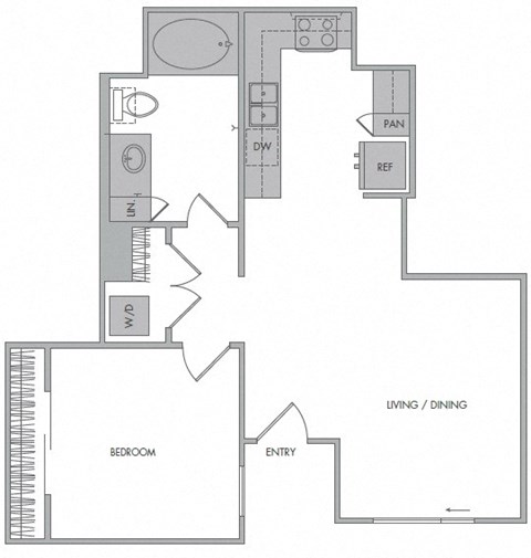 G floorplan at 1000 Grand by Windsor