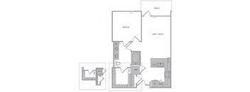 H floorplan at 1000 Grand by Windsor